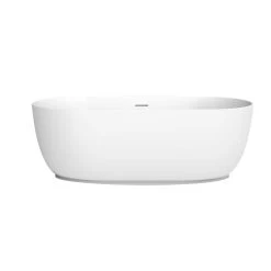 Mindy Matte White Double Ended Freestanding Tub -Bathroom Shop rmd mindy front