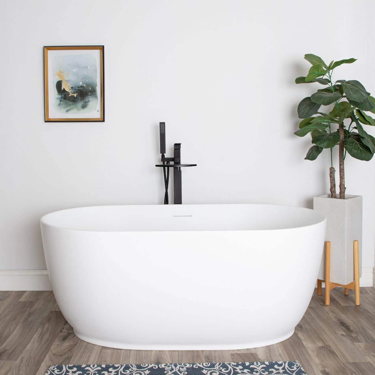 Mindy Matte White Double Ended Freestanding Tub