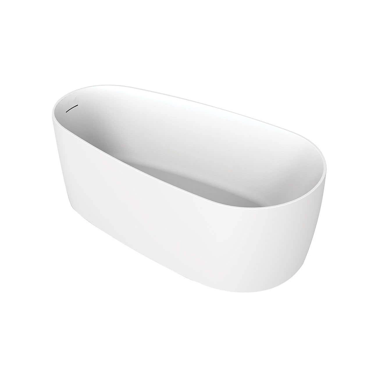 Torrance Matte White Contemporary Freestanding Tub 3 Torrance Matte White Contemporary Freestanding Tub - Image 3