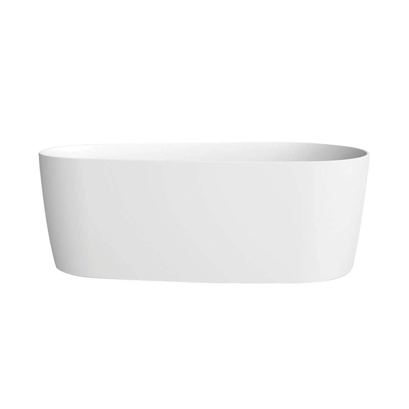 Torrance Matte White Contemporary Freestanding Tub 2 Torrance Matte White Contemporary Freestanding Tub - Image 2