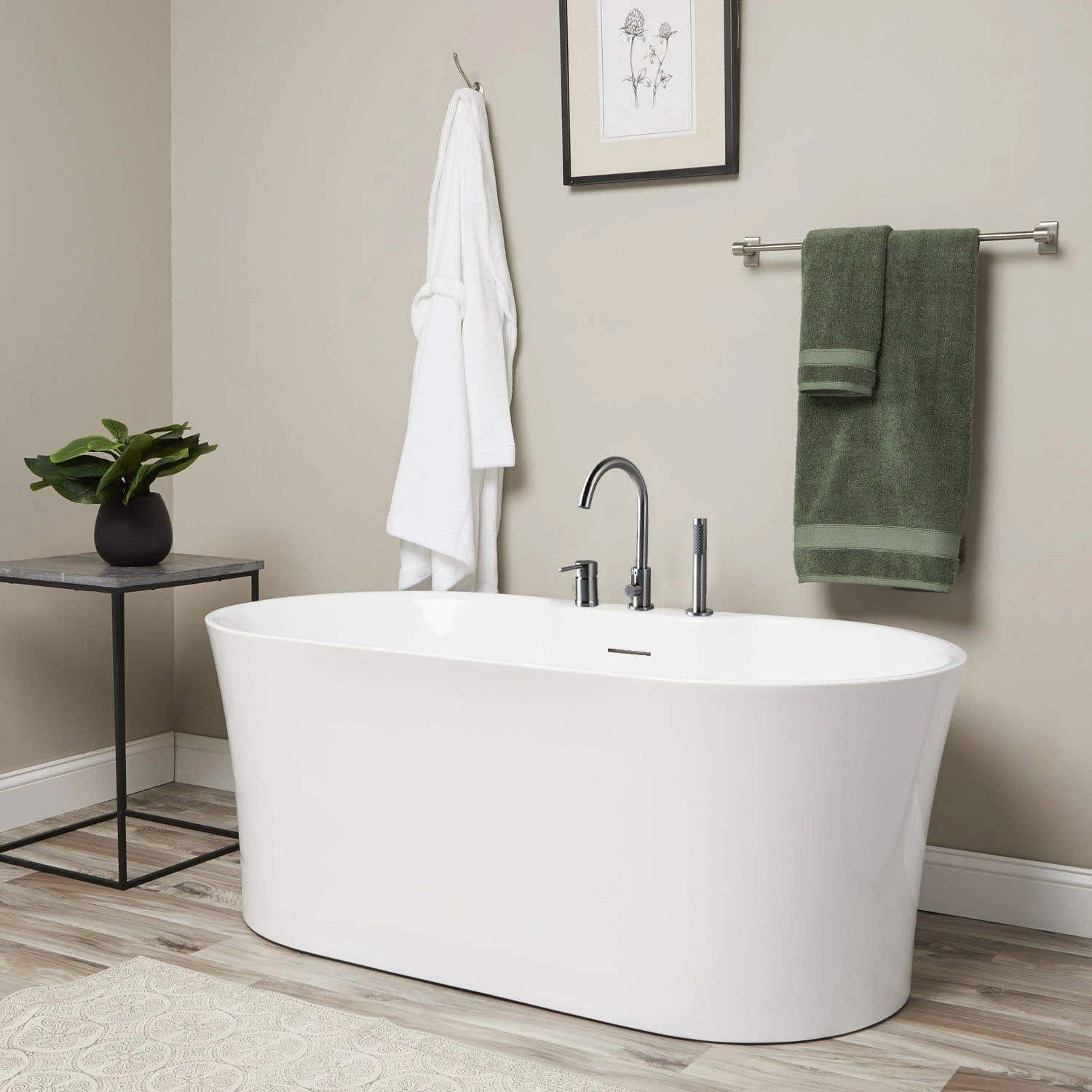 Una Acrylic Double Ended Freestanding Tub Package 1 Una Acrylic Double Ended Freestanding Tub Package