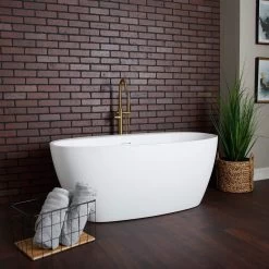 Luna Matte White Acrylic Double Ended Freestanding Tub