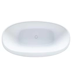 Luna Matte White Acrylic Double Ended Freestanding Tub -Bathroom Shop rmd67 t 2