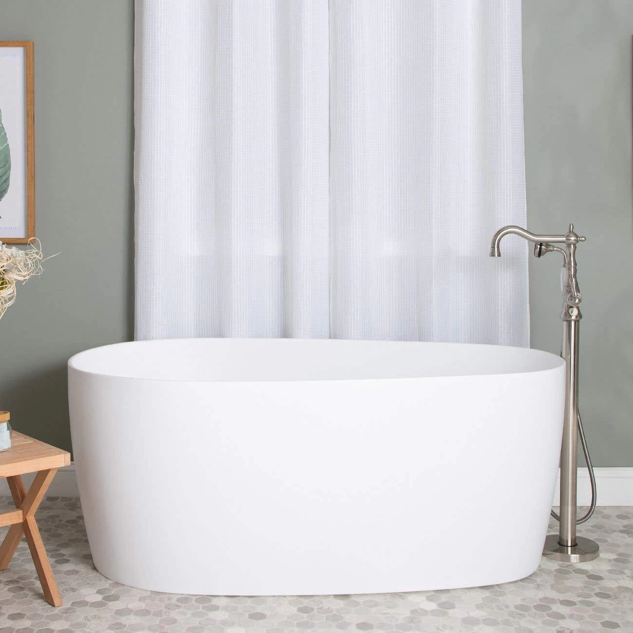 Torrance Matte White Contemporary Freestanding Tub 1 Torrance Matte White Contemporary Freestanding Tub