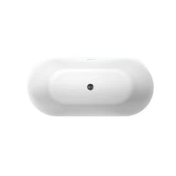 Mindy Matte White Double Ended Freestanding Tub -Bathroom Shop rmd8370 59 t top