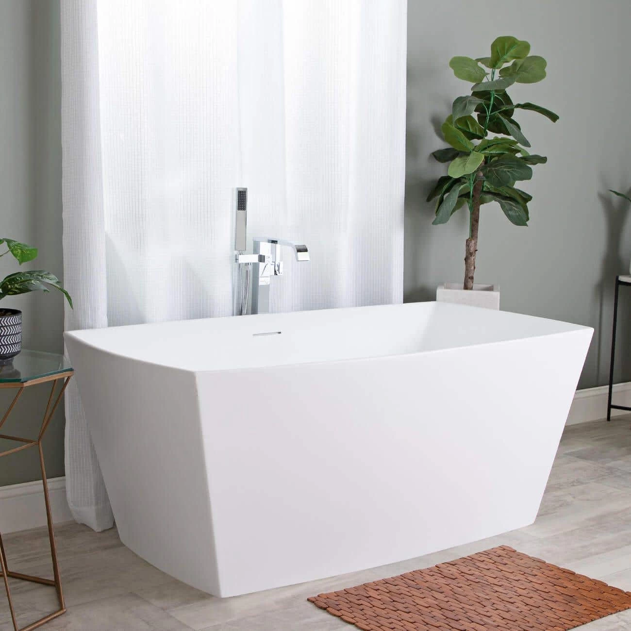 Brenna Matte White Double Ended Freestanding Tub 2 Brenna Matte White Double Ended Freestanding Tub - Image 2