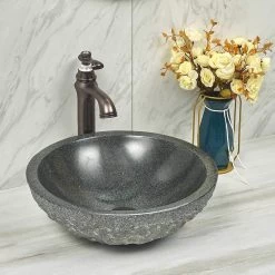 Rembrandt Granite Vessel Bathroom Sink -Bathroom Shop rmfa 106 angle