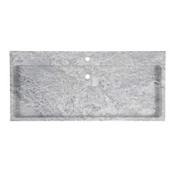 Hannah Marble Rectangular Vessel Sink 6 Hannah Marble Rectangular Vessel Sink -Bathroom Shop rmfa 119 49 top white