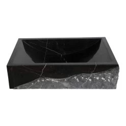 Iseo Marble Rectangular Vessel Sink -Bathroom Shop rmfa 158 22 front white