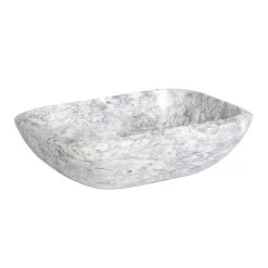 Luna Cararra White Marble Vessel Bathroom Sink -Bathroom Shop rmfa 161 angle white
