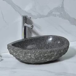Lennox Granite Vessel Bathroom Sink -Bathroom Shop rmfa 948 side