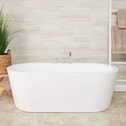 Wyatt Acrylic Double Ended Freestanding Tub - No Faucet Drillings 31 Wyatt Acrylic Double Ended Freestanding Tub - No Faucet Drillings -Bathroom Shop rmj12 cpf 1