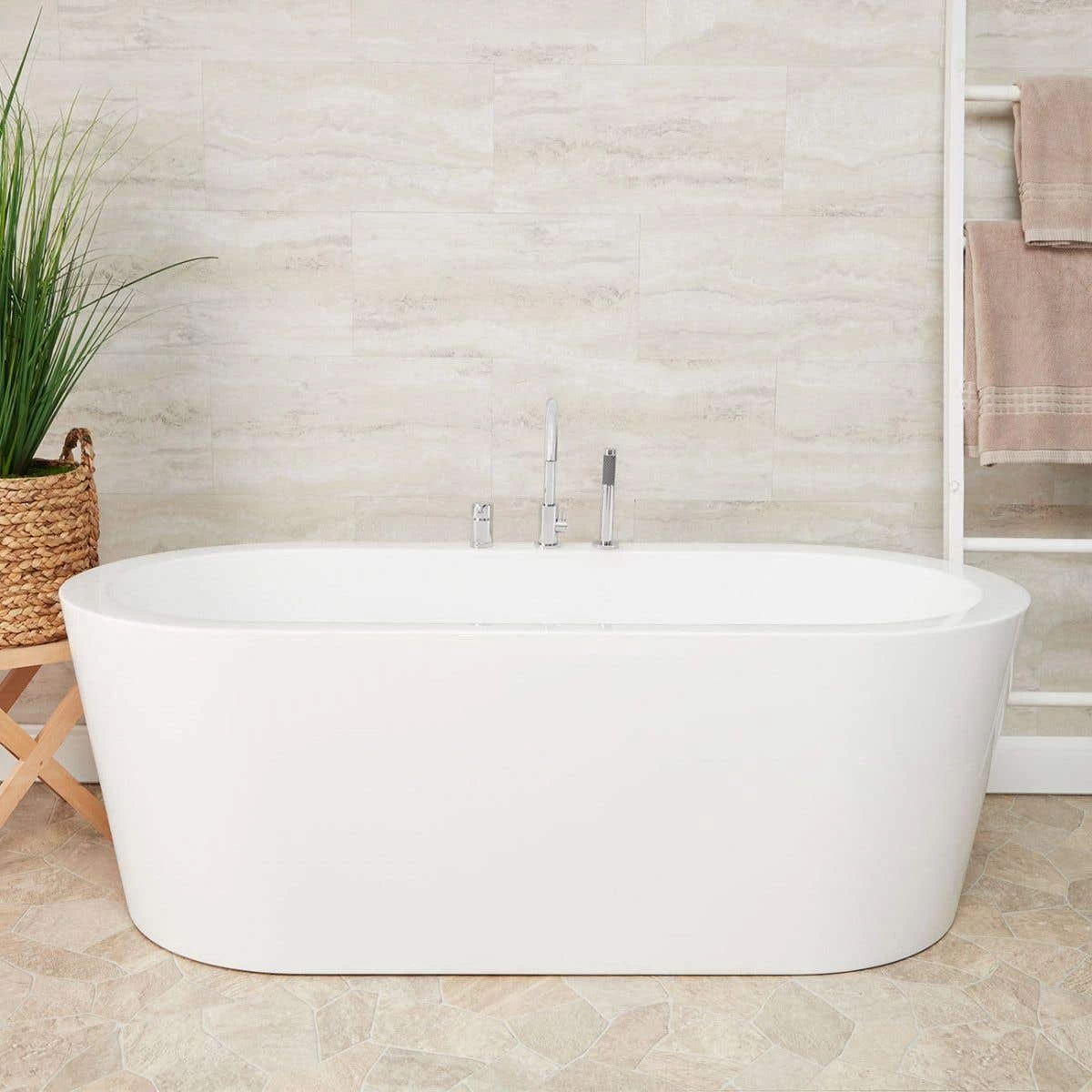 Wyatt Acrylic Double Ended Freestanding Tub - No Faucet Drillings 13 Wyatt Acrylic Double Ended Freestanding Tub - No Faucet Drillings - Image 13