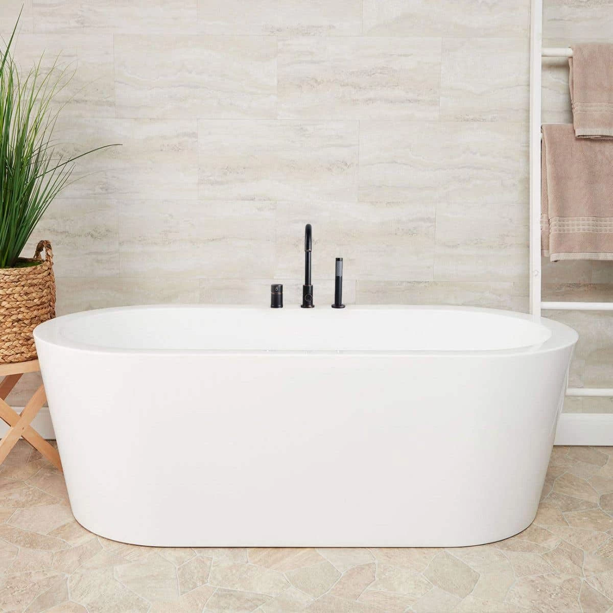 Wyatt Acrylic Double Ended Freestanding Tub - No Faucet Drillings 14 Wyatt Acrylic Double Ended Freestanding Tub - No Faucet Drillings - Image 14
