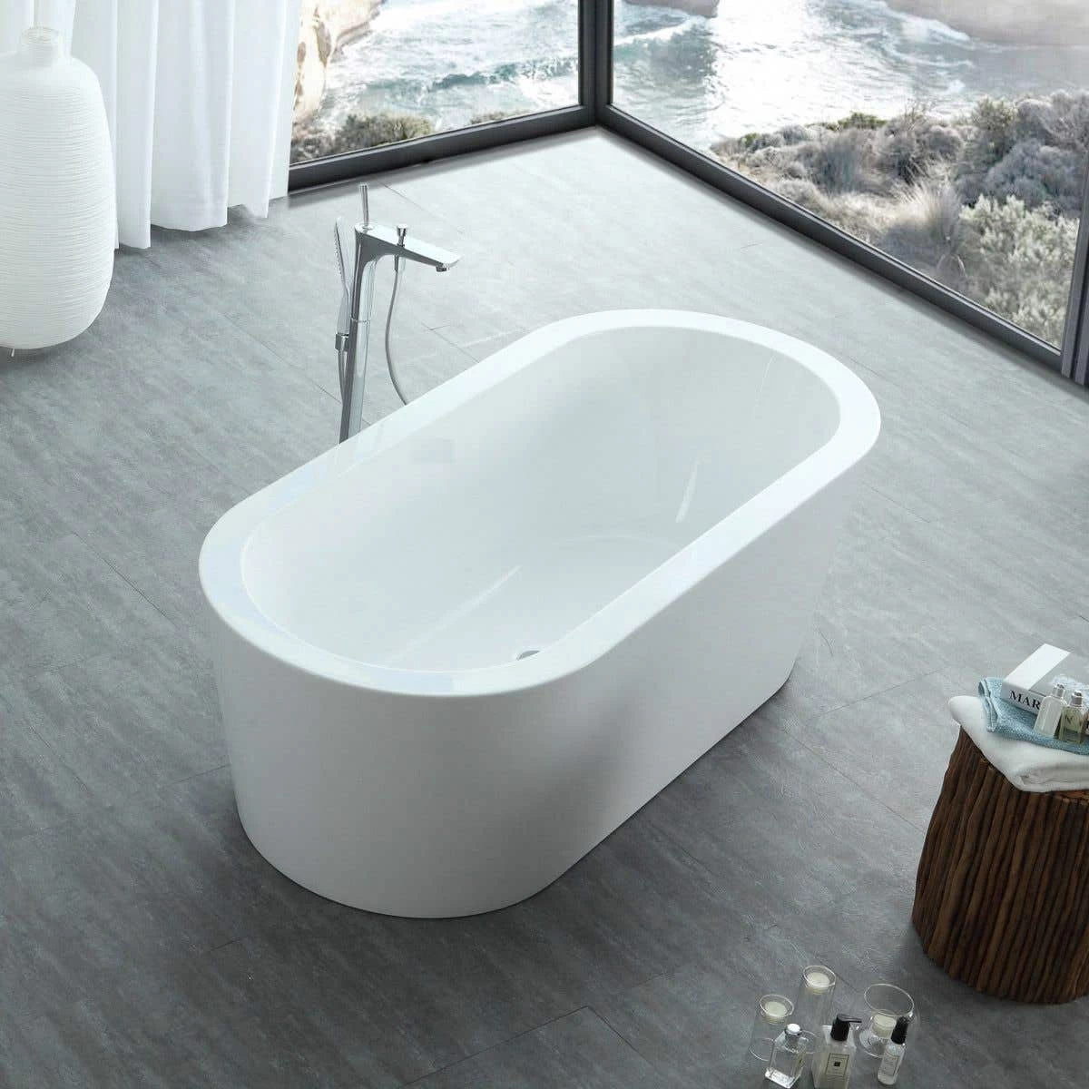 Wyatt Acrylic Double Ended Freestanding Tub - No Faucet Drillings 3 Wyatt Acrylic Double Ended Freestanding Tub - No Faucet Drillings - Image 3