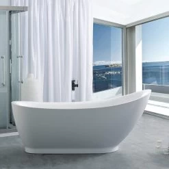 Jamison 71 Inch Acrylic Slipper Freestanding Tub - No Faucet Drillings