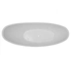 Crescent Acrylic Double Slipper Freestanding Tub - No Faucet Drillings 16 Crescent Acrylic Double Slipper Freestanding Tub - No Faucet Drillings -Bathroom Shop rmj43 w top 1 1