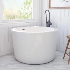 Kyoto 41 Inch Acrylic Round Japanese Soaking Tub