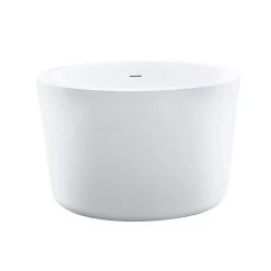 Kyoto 41 Inch Acrylic Round Japanese Soaking Tub 16 Kyoto 41 Inch Acrylic Round Japanese Soaking Tub -Bathroom Shop rmj7 front