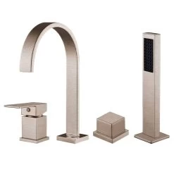 Hudson Acrylic Double Ended Freestanding Tub Package -Bathroom Shop rmjs32 bn white 1