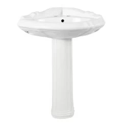 Alzata 26 Inch Corner Pedestal Sink 9 Alzata 26 Inch Corner Pedestal Sink -Bathroom Shop rmm060 front