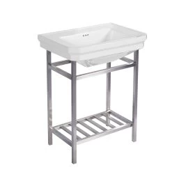 Console Lavatory Sink With Square Sink -Bathroom Shop rmm061 con 8 bn wh angle