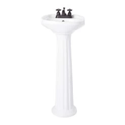 Calvo 15 Inch Pedestal Sink -Bathroom Shop rmm065 front