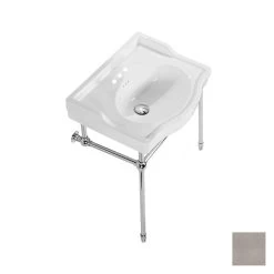 Console Bathroom Sink - 8 Inch Faucet Drillings -Bathroom Shop rmm069 con 8 bn wh top angle