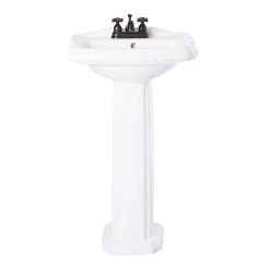 Lettura 19 Inch Pedestal Sink 14 Lettura 19 Inch Pedestal Sink -Bathroom Shop rmm355 4 front
