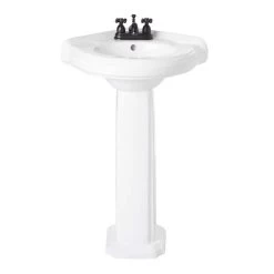 Mingo 21 Inch Pedestal Sink 8 Mingo 21 Inch Pedestal Sink -Bathroom Shop rmm358 front