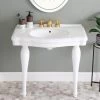 Atwell 34 Inch Console Sink With Porcelain Legs