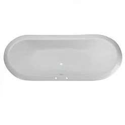 Mimi Cast Iron Double Slipper Pedestal Tub - Rim Faucet Drillings -Bathroom Shop rmped rim top