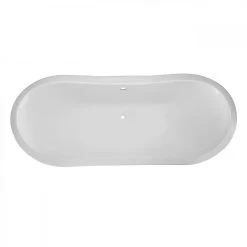 Mimi Cast Iron Double Slipper Pedestal Tub - No Faucet Drillings -Bathroom Shop rmped top