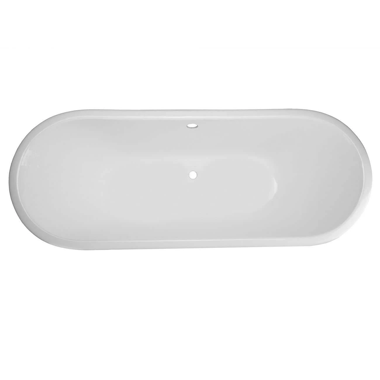 Devon 67 Inch Cast Iron Double Ended Skirted Tub - No Faucet Drillings - White 6 Devon 67 Inch Cast Iron Double Ended Skirted Tub - No Faucet Drillings - White - Image 6