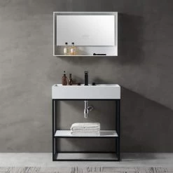 Franklin 40 Inch Console Bathroom Sink - 8 Inch Faucet Drillings