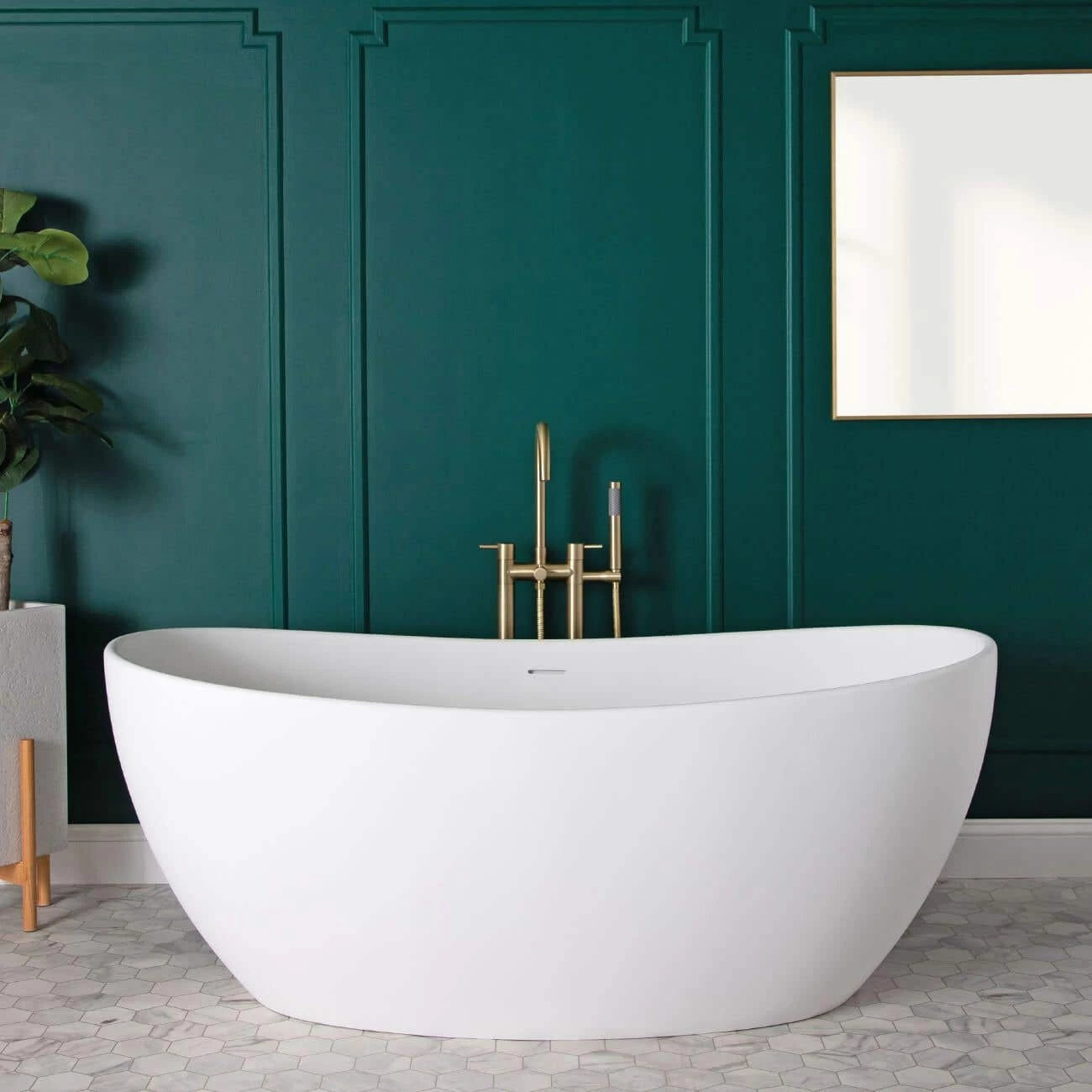 Milou Resin Double Slipper Matte Tub 1 Milou Resin Double Slipper Matte Tub