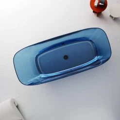 55 Inch Transparent Freestanding Solid Surface Tub -Bathroom Shop rmtw8508 top agsuqfdqjkltijnq