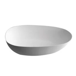Kayla Resin Double Ended Matte Tub 8 Kayla Resin Double Ended Matte Tub -Bathroom Shop rmtw86 s side angle