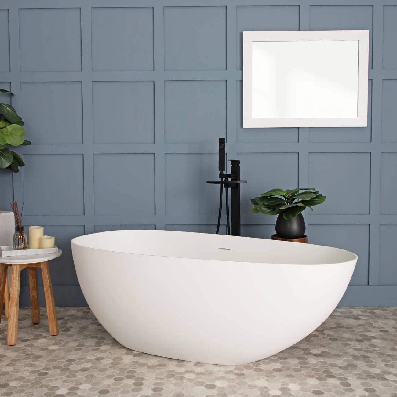 Kayla Resin Double Ended Matte Tub 2 Kayla Resin Double Ended Matte Tub - Image 2