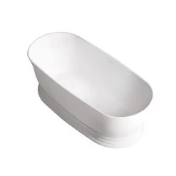 Fleur 71 Inch Resin Double Ended Matte Pedestal Tub 7 Fleur 71 Inch Resin Double Ended Matte Pedestal Tub -Bathroom Shop rmtw89 top angle