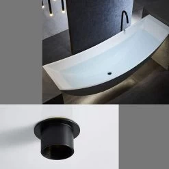 Vina 82 Inch Acrylic Floating Hammock Tub 5 Vina 82 Inch Acrylic Floating Hammock Tub -Bathroom Shop rmtw98 drop drain