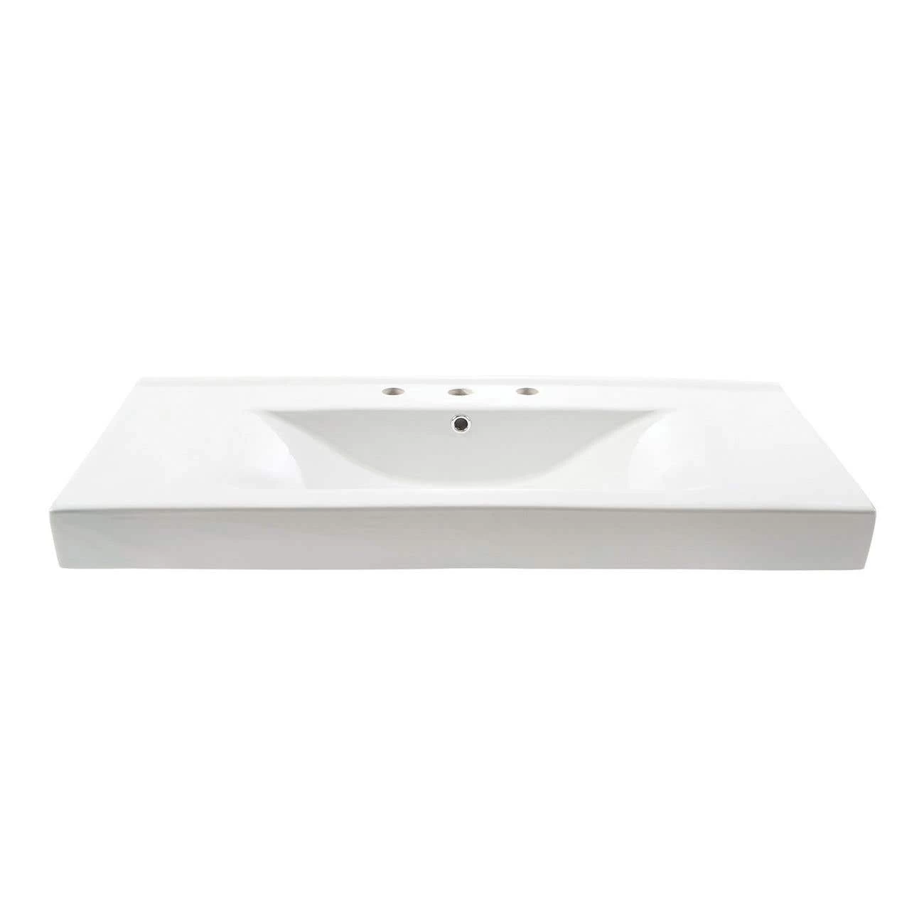 40 Inch Semi-Recessed Bathroom Sink 1 40 Inch Semi-Recessed Bathroom Sink