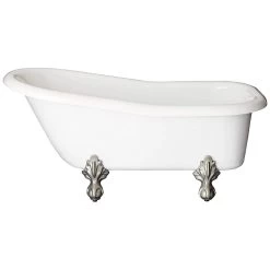 Ambassador Acrylic Slipper Clawfoot Tub - No Faucet Drillings -Bathroom Shop rs551 n 3