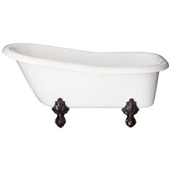 Ambassador Acrylic Slipper Clawfoot Tub - No Faucet Drillings -Bathroom Shop rs551 o 1 3
