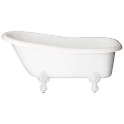 Ambassador Acrylic Slipper Clawfoot Tub - No Faucet Drillings