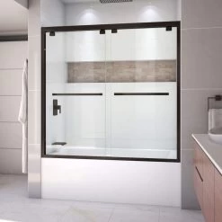 DreamLine Encore 56-60 Inch W X 58 Inch H Semi Frameless Bypass Tub Door -Bathroom Shop shdr 1660580 06 life