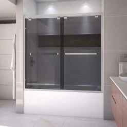 DreamLine Encore 56-60 Inch W X 58 Inch H Semi Frameless Bypass Sliding Tub Door