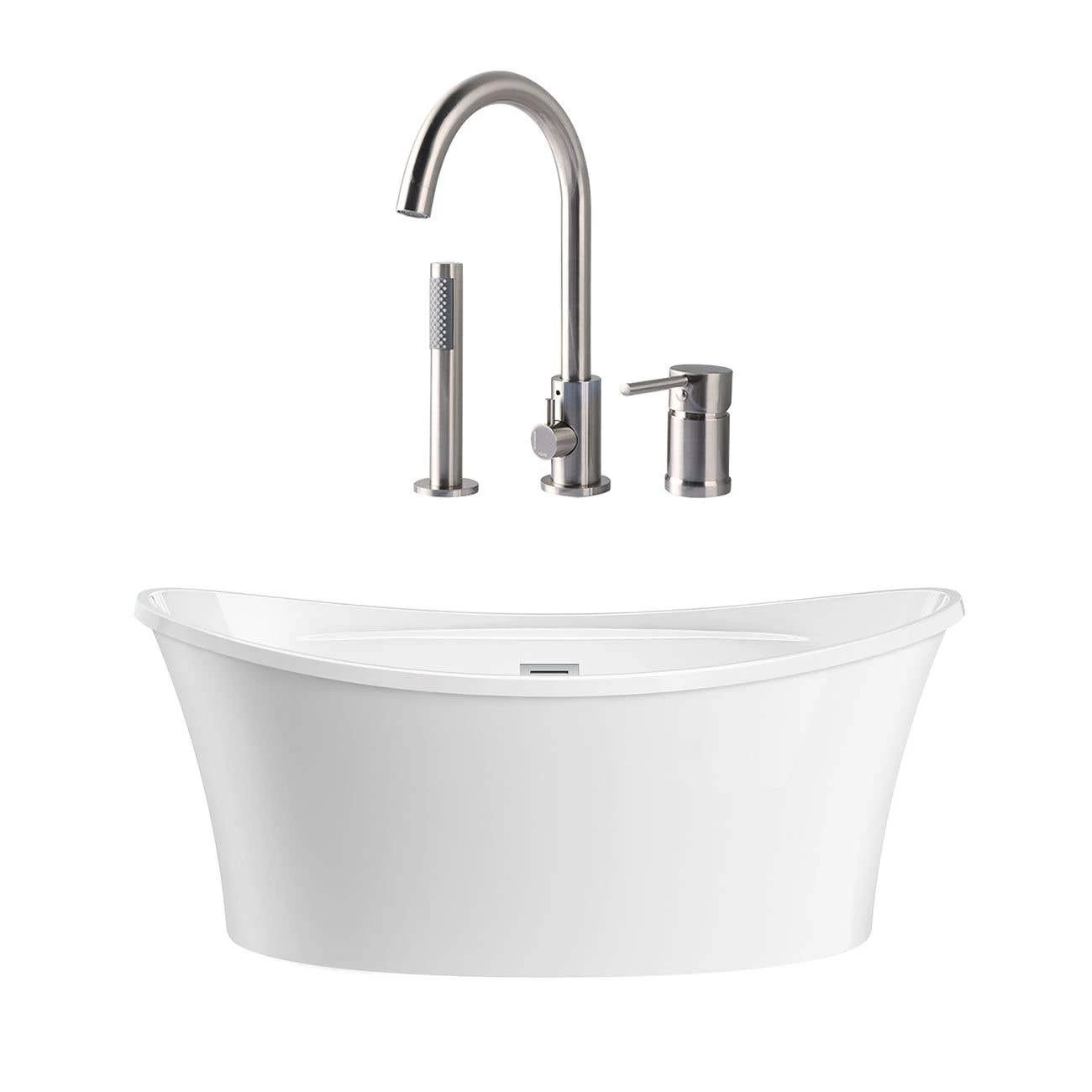 Silas Acrylic Double Slipper Freestanding Tub Package 2 Silas Acrylic Double Slipper Freestanding Tub Package - Image 2