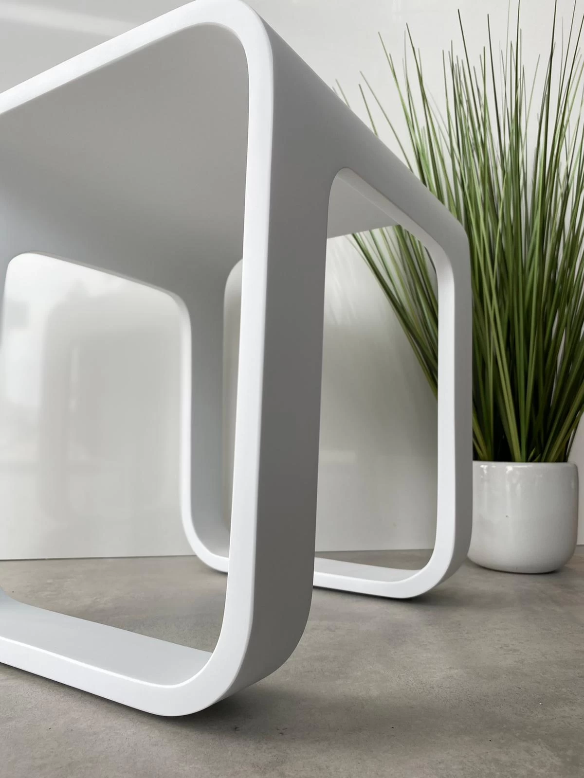 DAX Solid Surface Bathroom Stool - Matte White (DAX-ST-03) 7 DAX Solid Surface Bathroom Stool - Matte White (DAX-ST-03) - Image 7