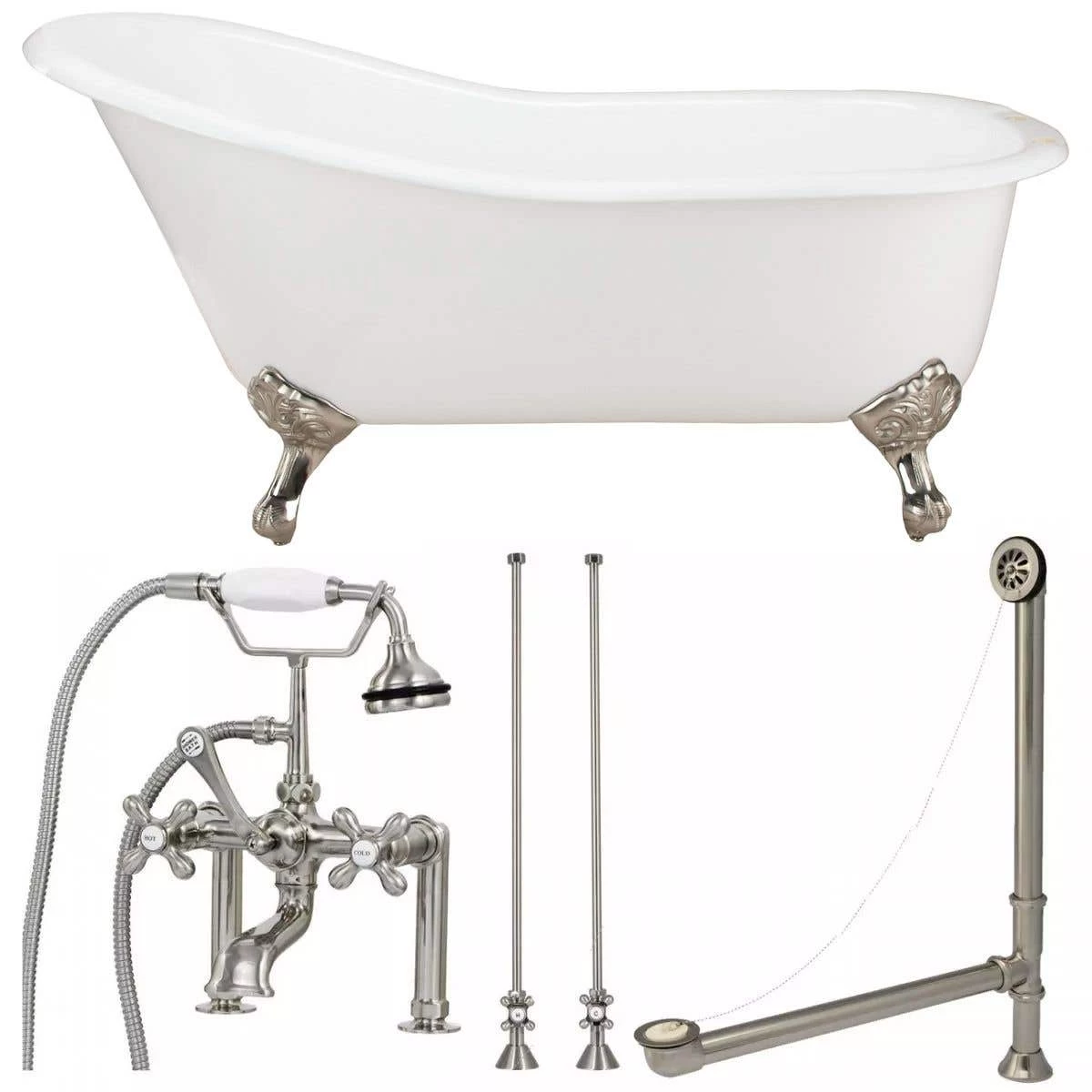 Charlotte Cast Iron Slipper Clawfoot Tub Package 3 Charlotte Cast Iron Slipper Clawfoot Tub Package - Image 3
